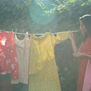 Vintage - 1960's - 100% Cotton Chartreuse Green Flora Dress